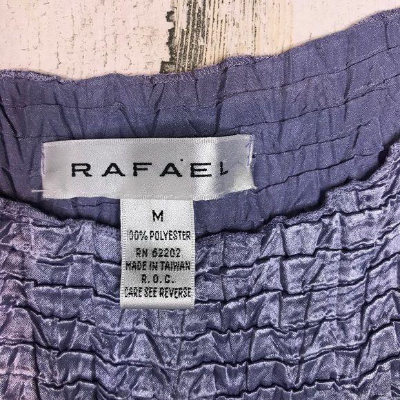 RAFAEL lavender crinkle scrunch popcorn shell top size M - Picture 4 of 5